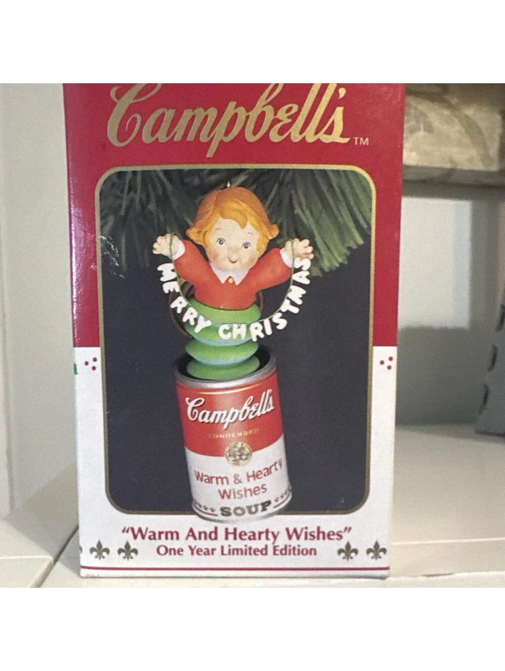 Campbell's Warm And Heath Wishes Soup Christmas Ornament